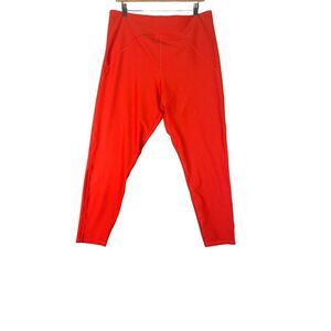 SOUL by Soul Cycle Womens Red Orange Pull On Capri Leggings Activewear  Size 3XL